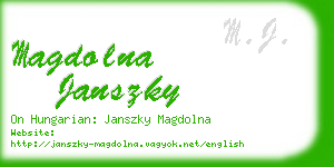 magdolna janszky business card